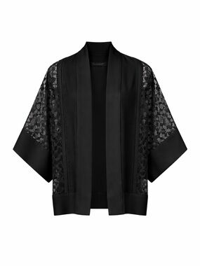 ELIE SAAB Silk Lace Kimono Jacket